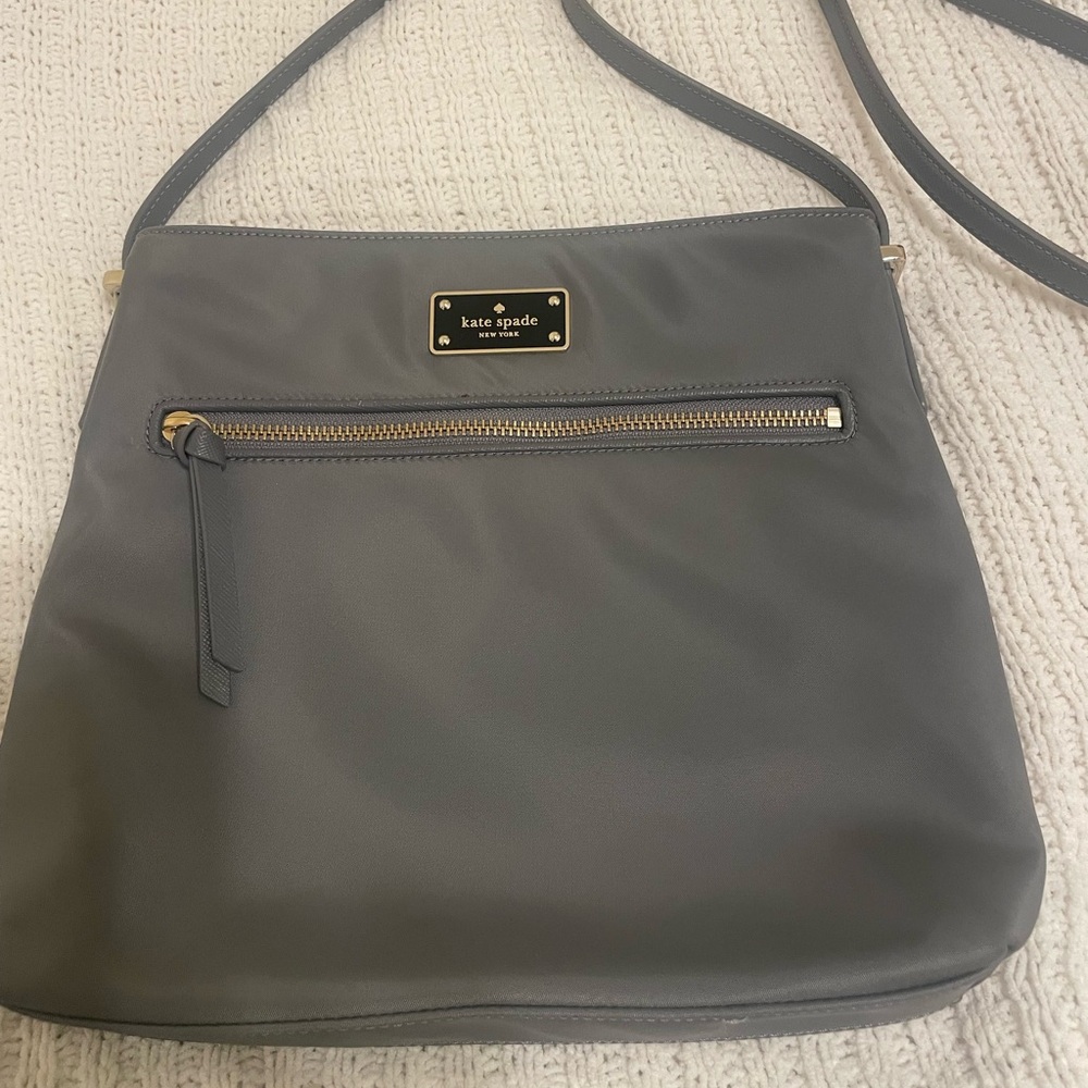 Kate Spade Charcoal Bag with Gold Details